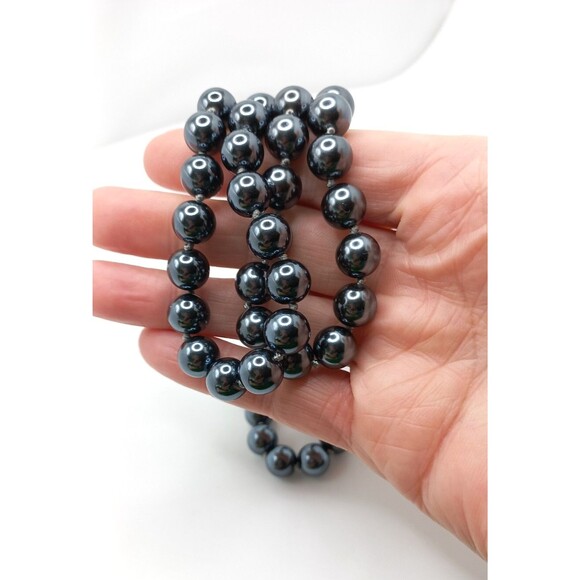 Carolee Vintage Gold Tone Faux Pearl Necklace & Bracelet Set - Picture 4 of 7